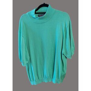 Paul Fredrick Mens Mint Green Pullover Sweater 3XL Short Sleeve G01 A